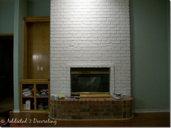 j and a fireplace before